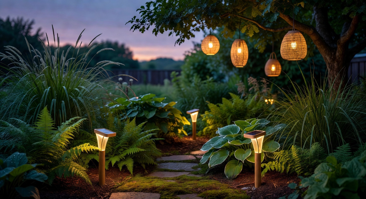 Luces solares para jardín